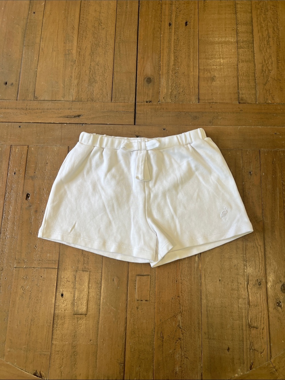 The Beaufort bonnet company white Pima cotton pull on shorts girls 5